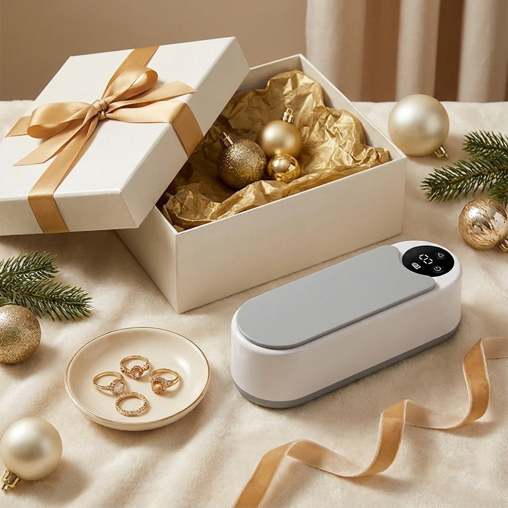 SparkLuxe jewelry cleaner as a gift with gift box